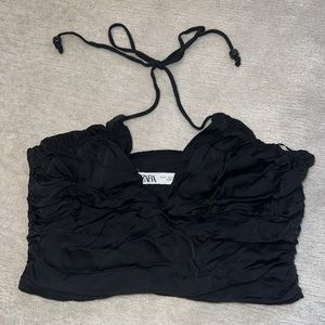 Zara drapped crop top